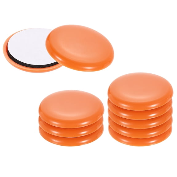 10Pack Furniture Sliders, 1-3/4 Inch Round Adhesive Furniture Moving Pad, Orange