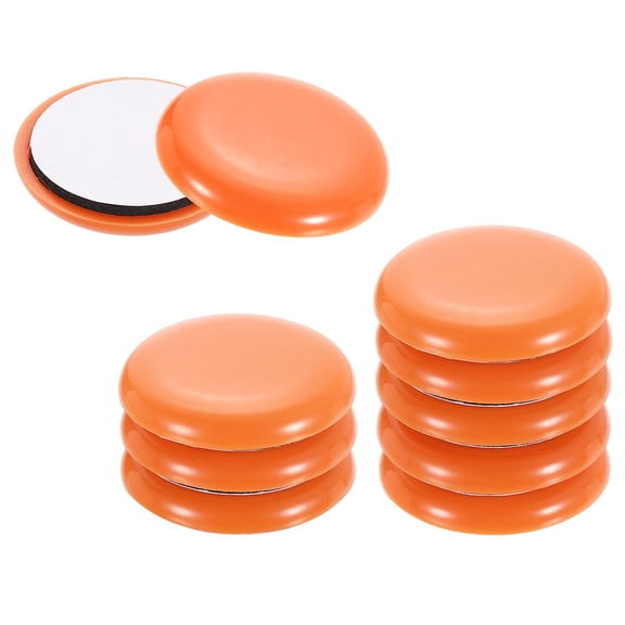10Pack Furniture Sliders, 1-3/8 Inch Round Adhesive Furniture Moving Pad, Orange