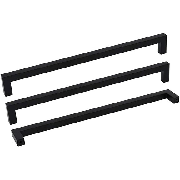 10Pack Goldenwarm Black Cabinet Pulls Drawer Handle Modern Hardware for Kitchen and Bathroom Cabinets Cupboard,Center to Center 10in(256mm)