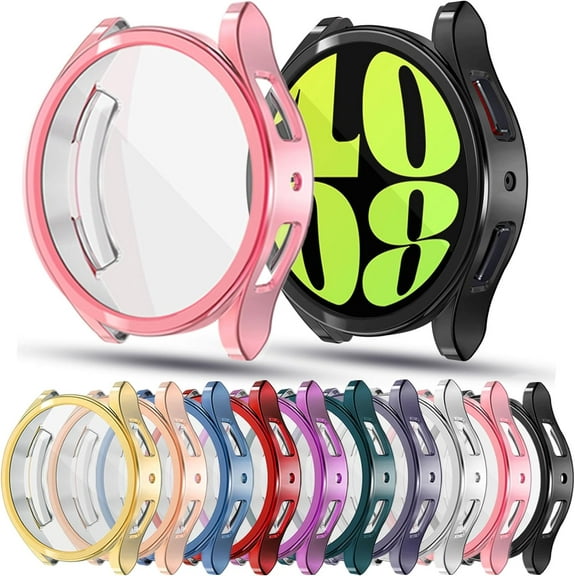 [10Pack] KOMI Compatible with Samsung Galaxy Watch 6 40mm Screen Protector Case for Women, Full Protection Cover Soft TPU Bumper Frame Accessories (Samsung Watch 6 40 mm)