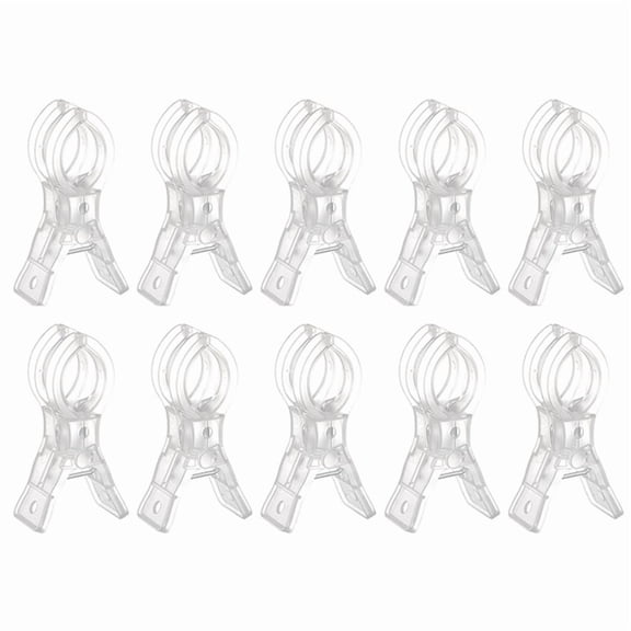 10Pack Large Balloon Arch Clips Plastic Transparent Backdrop Spring Clamps 3.5 Inch Heavy Duty Clip for Balloon Arch Kit