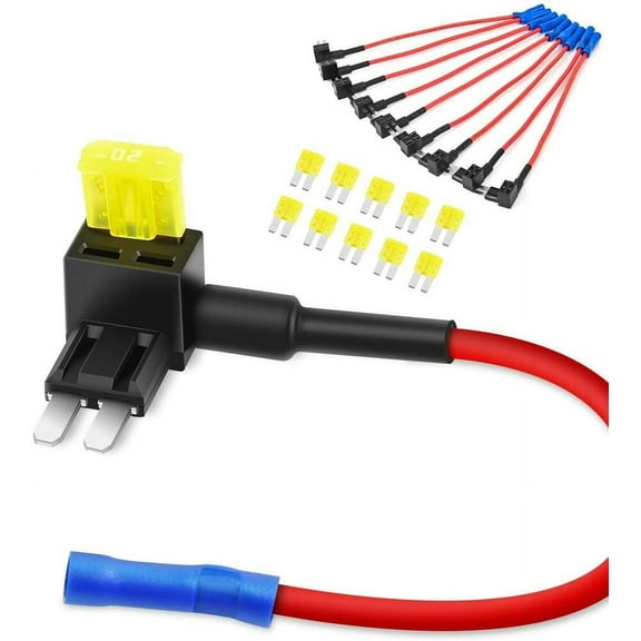 10Pack Micro 2 Fuse TAP 12V Car Add A Circuit ATR Blade 20A Fuse Adapter
