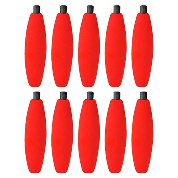 10Pack Peg Floats Catfish Fishing Bobbers High Density Foam Rig Float for Crappie Trout Fishing Tackle with Buoyancy Easy Depth Adjustment Bright Visible for All Fish Species(S RED)