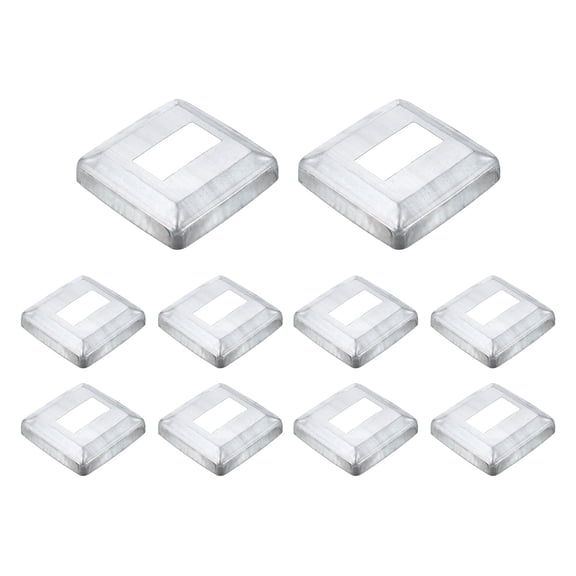 10Pack Post Base Cover, 3.75x3.75 Metal Integral Style Post Skirt Porch Column Wrap(2x1)