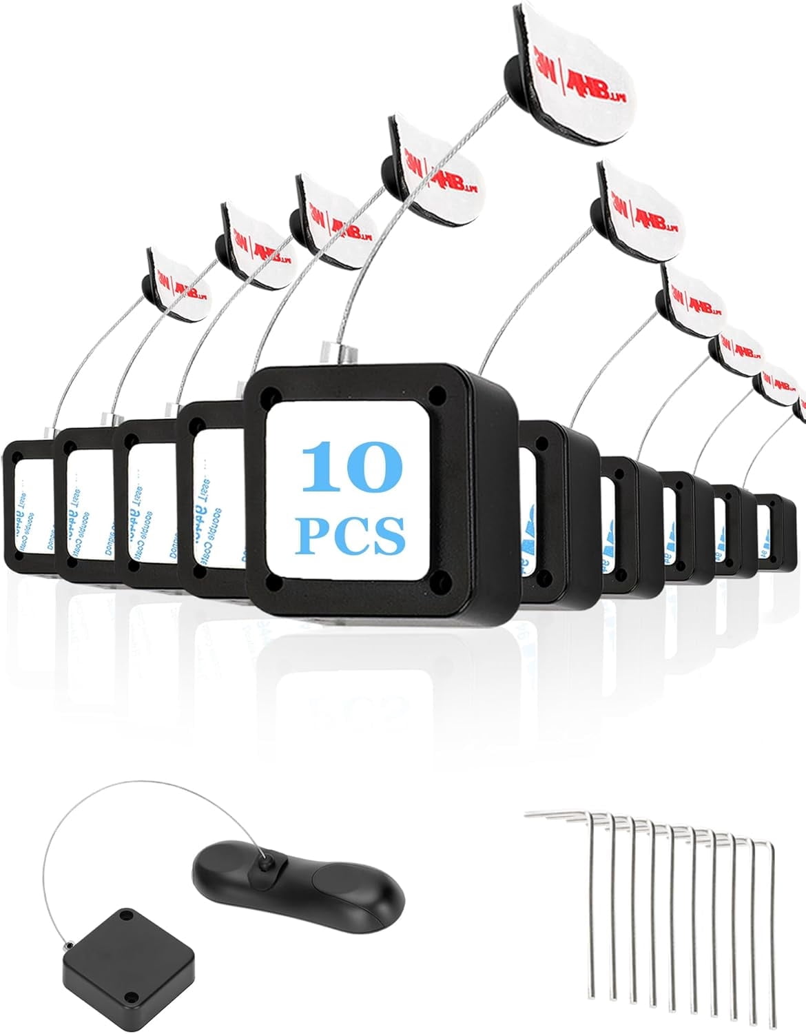 10Pack Remote Control Tether, 6.5 Ft Retractable Safety Lock ...