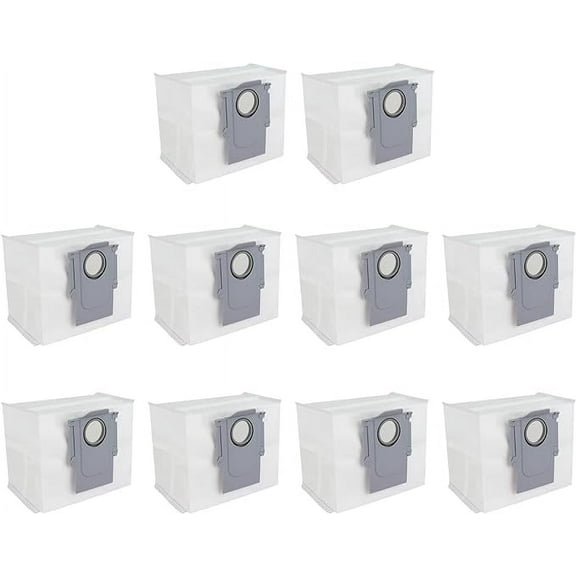 10Pack Replacement Dust Bags Compatible with Roborock S8 Pro Ultra,S8+,S7 Max Ultra,S7 MaxV Ultra,Q5+, Q5 Pro+, Q7+,Q7 Max+,8 Max+ Robot Vacuum Cleaner, 3L Large Capacity Disposable Bag Accessories
