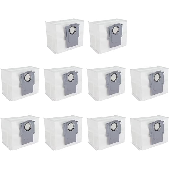 10Pack Replacement Dust Bags Compatible with Roborock S8 Pro Ultra,S8+,S7 Max Ultra,S7 MaxV Ultra,Q5+, Q5 Pro+, Q7+,Q7 Max+,8 Max+ Robot Vacuum Cleaner, 3L Large Capacity Disposable Bag Accessories
