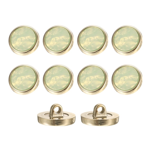 10Pack Round Button, 18mm/0.7" Resin Decorative Pattern Button, Light Green