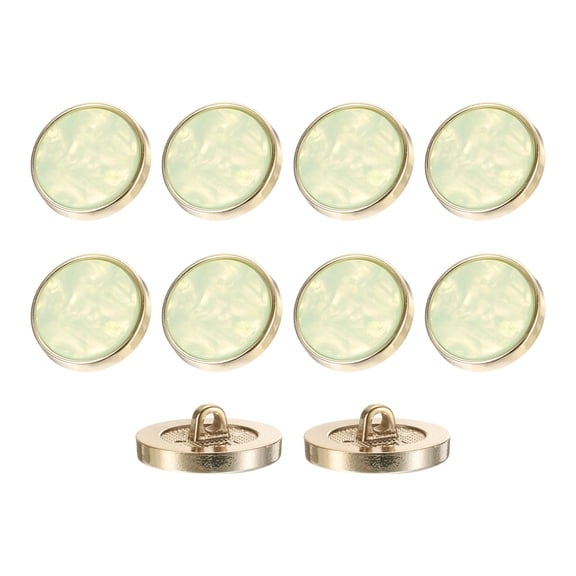 10Pack Round Button, 25mm/1" Resin Decorative Pattern Button, Light Green