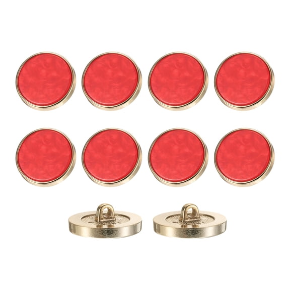 10Pack Round Button, 25mm/1" Resin Decorative Pattern Button, Red