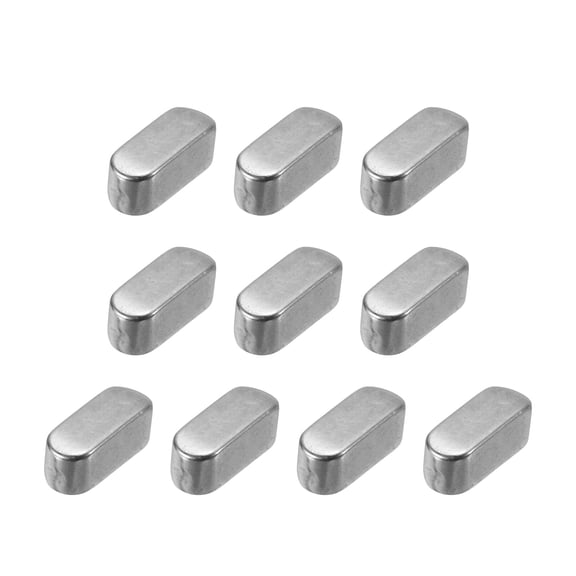 10Pack Round Ended Feather Key, 4 x 4 x 10mm Stainless Steel Key Stock Keystock