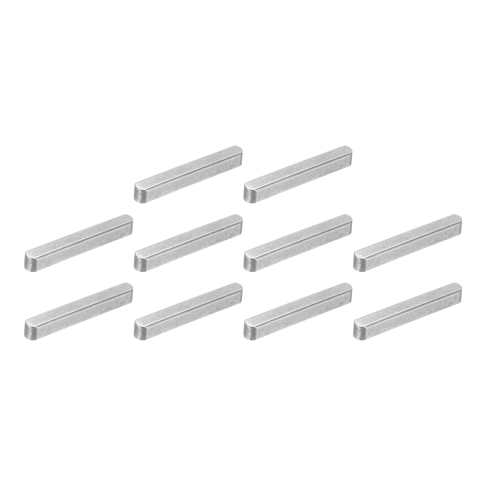 10Pack Round Ended Feather Key, 4x4x30mm Carbon Steel Parallel Drive ...