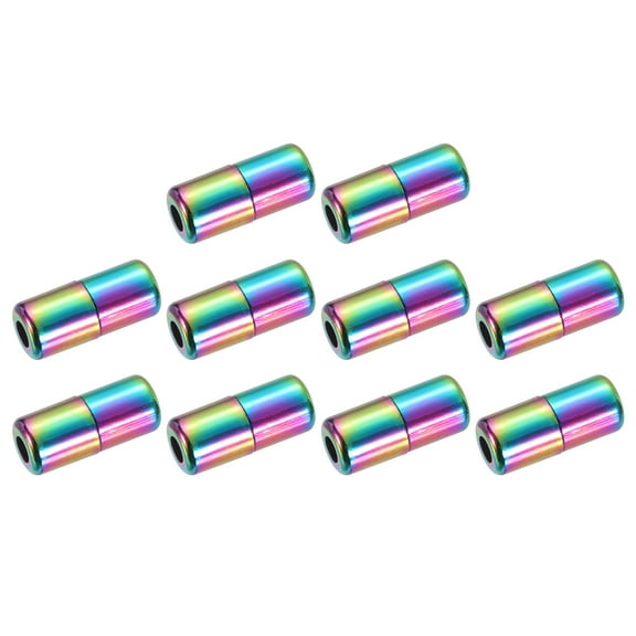 10Pack Shoe Laces Buckle Lock Alloy No Tie Shoelace Turnbuckle, Multicolor