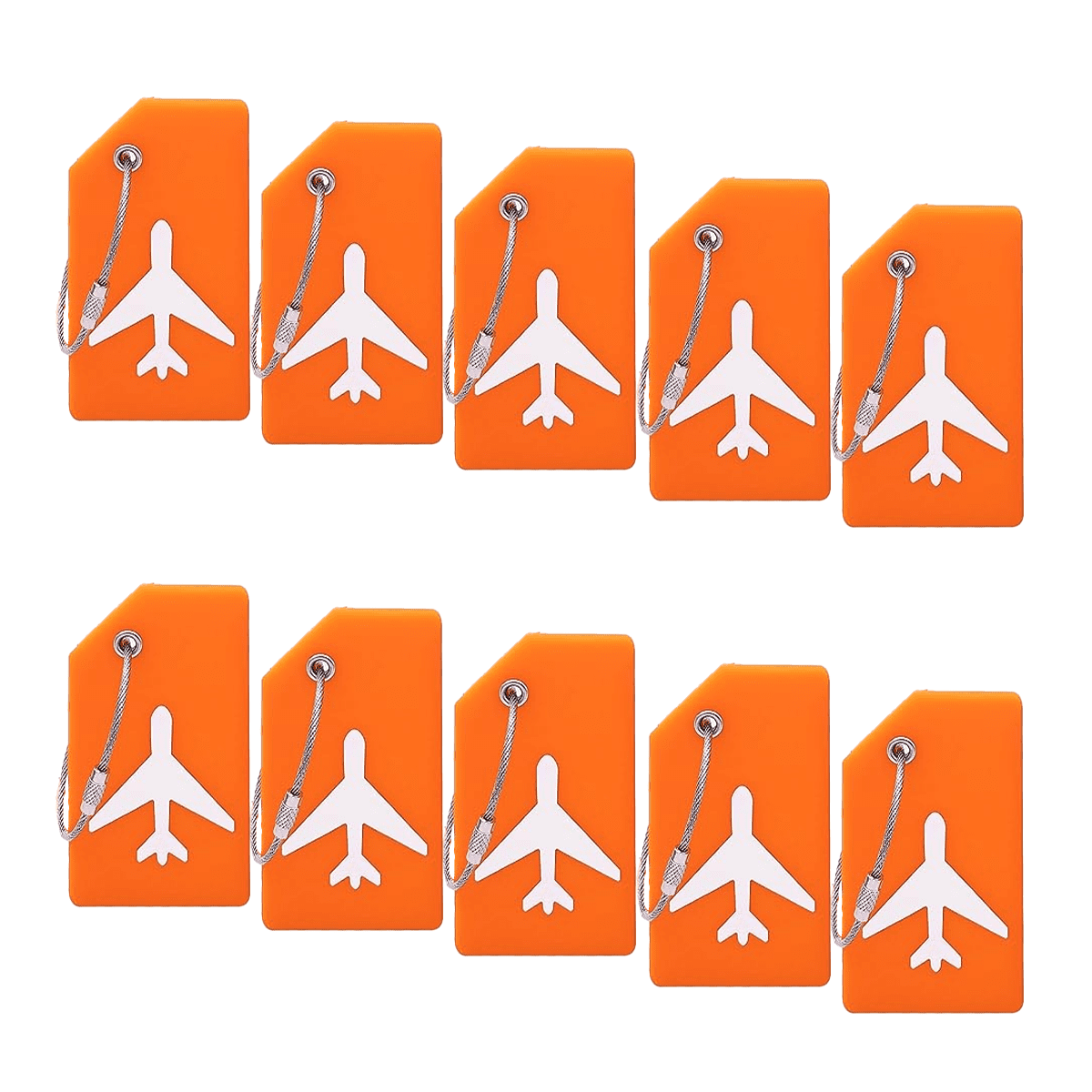 10Pack Silicone Luggage Tag for Suitcase Bag Tags for Backpacks Baggage ...