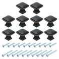 thumbnail image 1 of 10Pack Square Cabinet Knobs, 1.2 Inch Square Kitchen Cabinet Knob Zinc Alloy Drawer Knob Handle Pulls for Kitchen Cabinets Bedroom Dresser Wardrobe, Bronze, 1 of 6