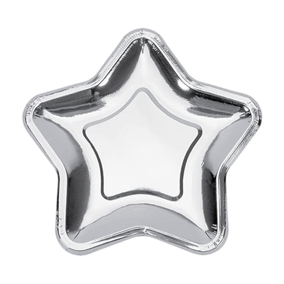 10Pack Star Shape Paper Plate,7inch Star Shape Party Plate Fruit Dessert Paper Plate For Christmas, Wedding, Birthday, Picnic Cutlery Supplies (Gold And )