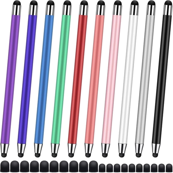 10Pack Stylus Pen,Stylus Pens for Touchscreen, 2-in-1High Precision and Sensitivity Pen iPad,iPhone,Smartphones,Android Tablets,All Universal Touch Screen Devices(10Stylus Pen+20 Tips)