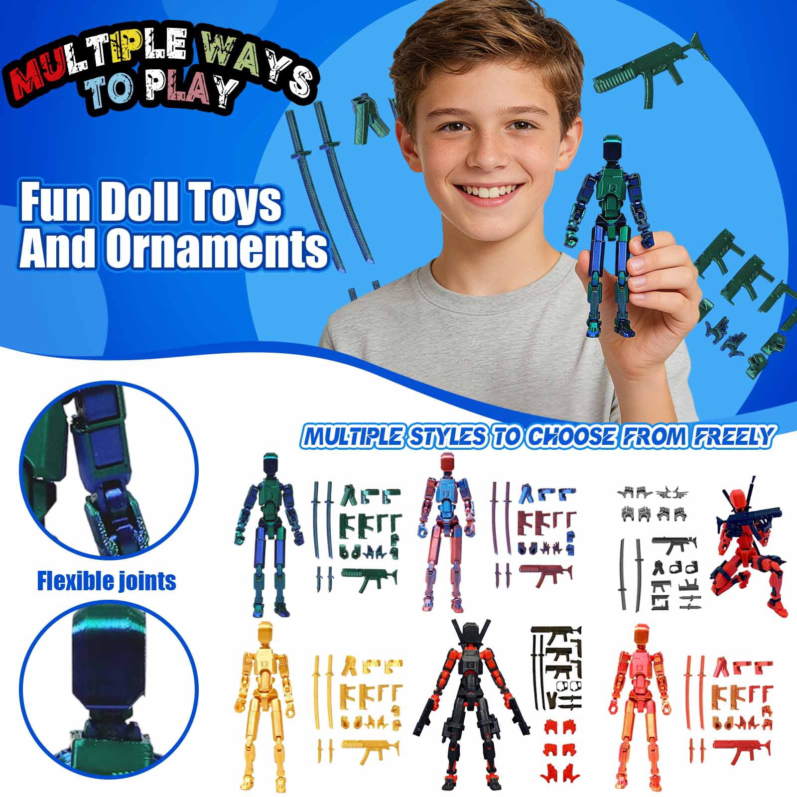 10Pack T13 Action Figure Set Already Assembled, T13 3D Printed Action ...