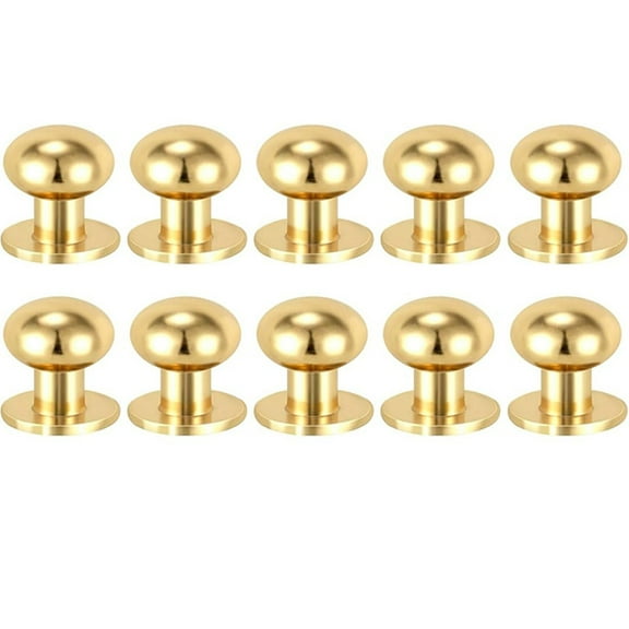 10Packs Gold Drawer Knobs, Tiny Dresser Knobs, Small Kitchen knobs
