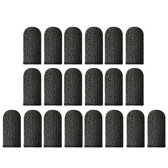 10Pair Silver Fiber Finger Sleeve Non-slip Breathable Finger Gaming Gloves for Mobile Phone Tablet Games Gloves