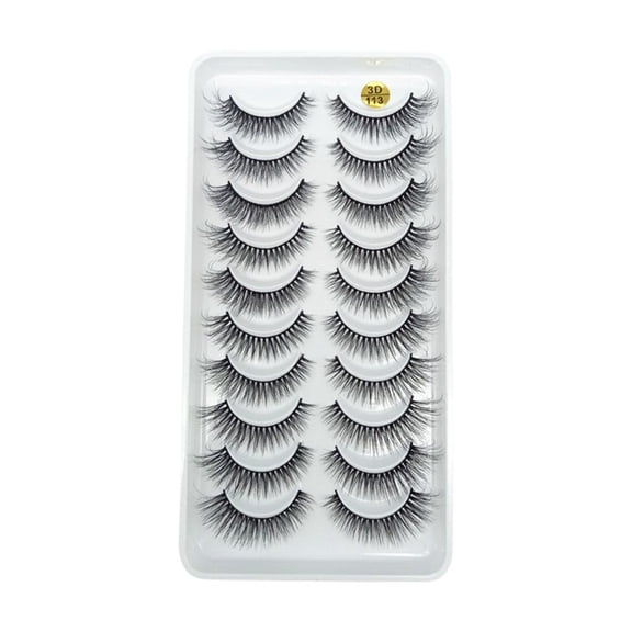 10Pairs False Eyelashes 3D Fluffy Eyelash Extensions Wispy Eyelashes Lot P6 A2H8