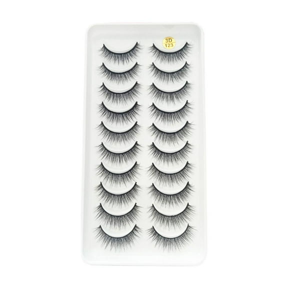 10Pairs False Eyelashes 3D Fluffy Eyelash Extensions Wispy Y7Y7 Fast G8N7