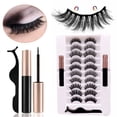 thumbnail image 1 of 10Pairs Magnetic False Eyelashes with Eyeliner Tweezer Set Tool Reusable, 1 of 8