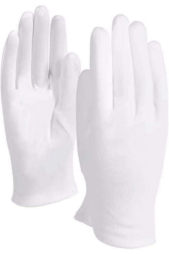 10Pairs White Cotton Gloves Large Size for Art handling Crafting Coin Jewelry Silver Inspection