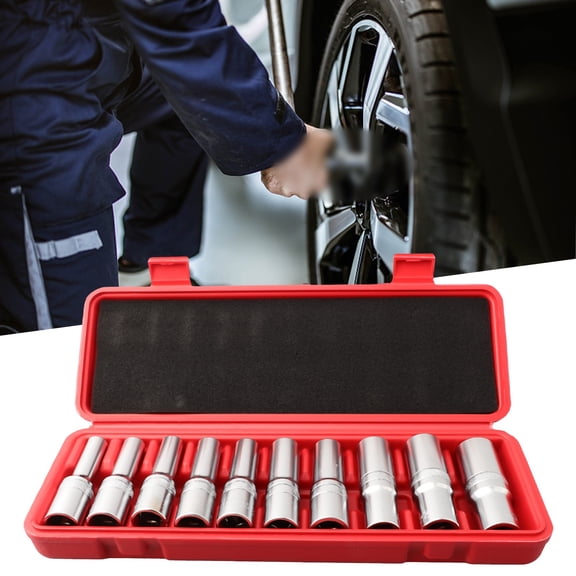 10Pc 1/2Inch Deep Socket Adapter Torx Star Socket Wrench Heads E Type E8-E24