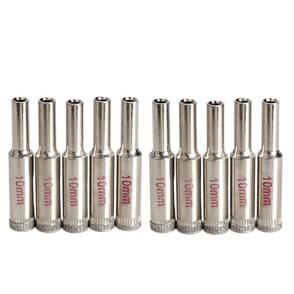 10Pc 10Mm Diamond Hole Saw Drill Bit Set for Glass Ceramic Granite Tile Marble
