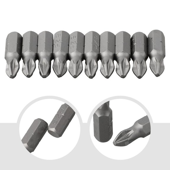 10Pc 25Mm Anti Slip Electric Hex Shank Magnetic Screwdriver Bits Screw Driver Pz2