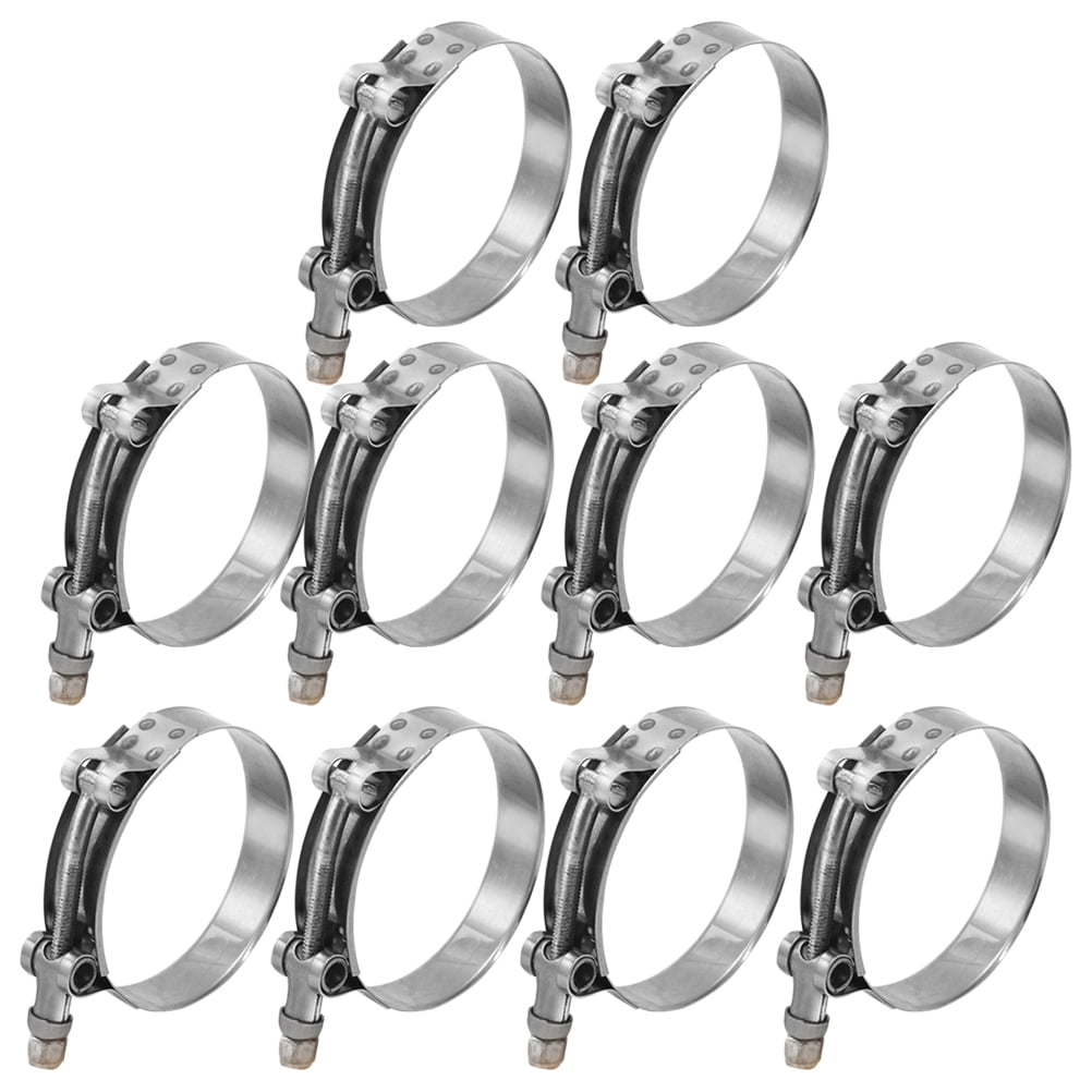 10Pc 37MM Hose Clamp T Type Stainless Steel Adjustable Range Fuel Line