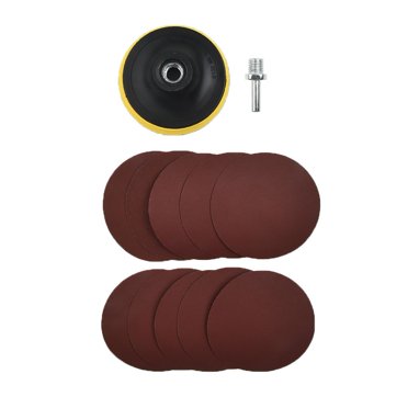 10-Pack 4-Inch Hook & Loop Sanding Discs 1000 Grit With Backer Pad & Drill Adapter – Sanding Kit