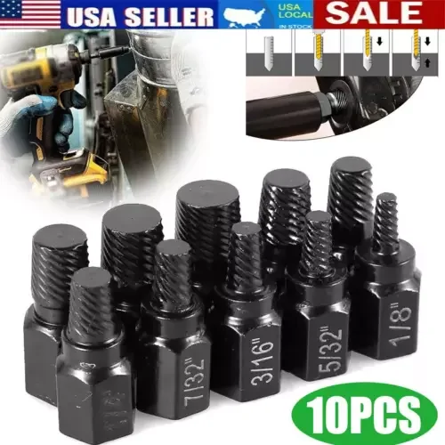 10Pc Broken Head Bolt Screw Cap,Extractor Screw Hexagon Socket Bolt Removal Tool