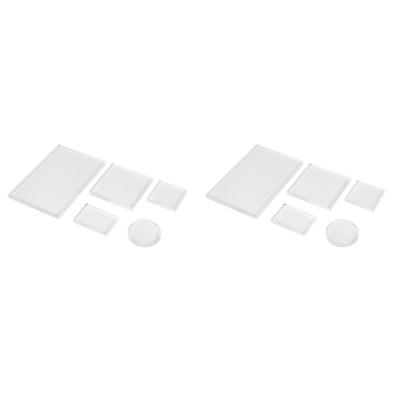10Pc Clear Stamp Acrylic Block Set for Transparent Acrylic Stamp Pad DIY Scrapbooking Clear Acrylic Display Riser Stands