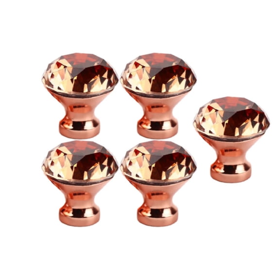 Diamond Crystal Cabinet Knobs, Transparent Glass Drawer Pulls for Modern Furniture & Kitchen Cabinets (Clear, Frosted Finish) | Door Handle, Cxui Door Handles Interior