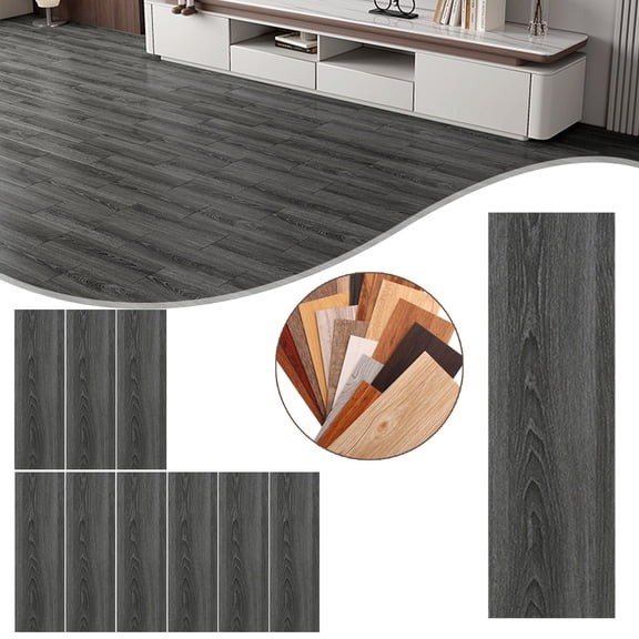10Pc Flooring Tiles Self Adhesive,Wood Effect Vinyl Self Adhesive,Peelable Sticker,Self Adhesive Floor Tile for Kitchen Living Room Bathroom,Peel and Stick Floor Tile Thick Vinyl Flooring 15.7"X5.9"
