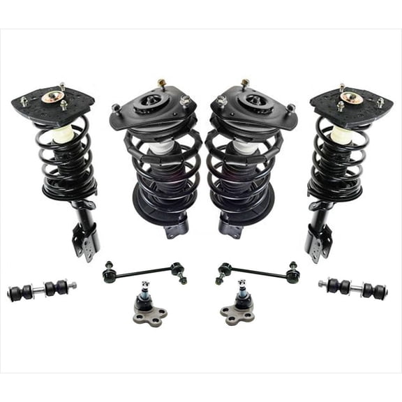 10Pc Ft Rr Complete Coil Spring Struts Fits For 00-07 Chevy Monte Carlo