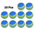 thumbnail image 1 of 10Pc Golf Swing Training Foam Balls Indoor Practice Rainbow Sponge Balls Blue, 1 of 9