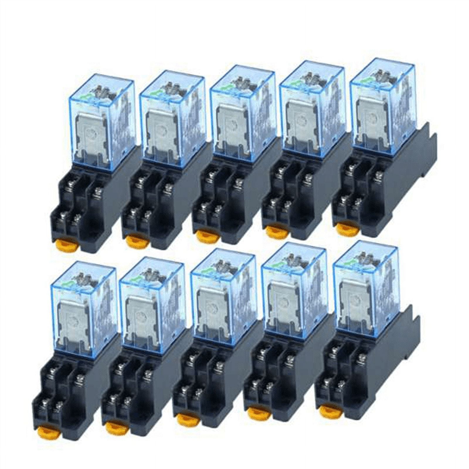 10pc My4nj 14pin 4dpdt Electronic Mini Electromagnetic Relay 5a Coil