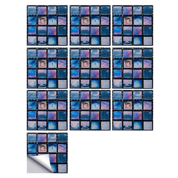 10Pc Peel and Stick Ceramic Tile Paste, 3D Lattice Crystal Ceramic Tile Paste, Diy adhesive Wall Sticker Self-adhesive Wall Cladding Miniatur Floor Tiles Mini Diy Floorboards for Mini House Mohdy
