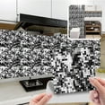 thumbnail image 1 of 10Pc Peel and Stick Ceramic Tile Sticker, 3D Lattice Crystal Design, Diy Waterproof Adhesive Wall Sticker for Kitchen and Bathroom, 1 of 9