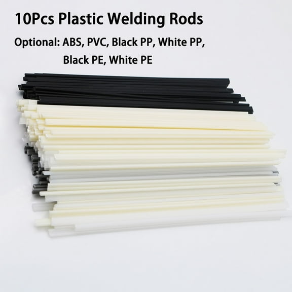 10Pc Plastic Welding Rod 9.84Inch For Plastic Welder Abs/Pp/Pvc/Pe Welding Bumper Repairing Soldering Supplies Accessorie White(Pp) Smile Home