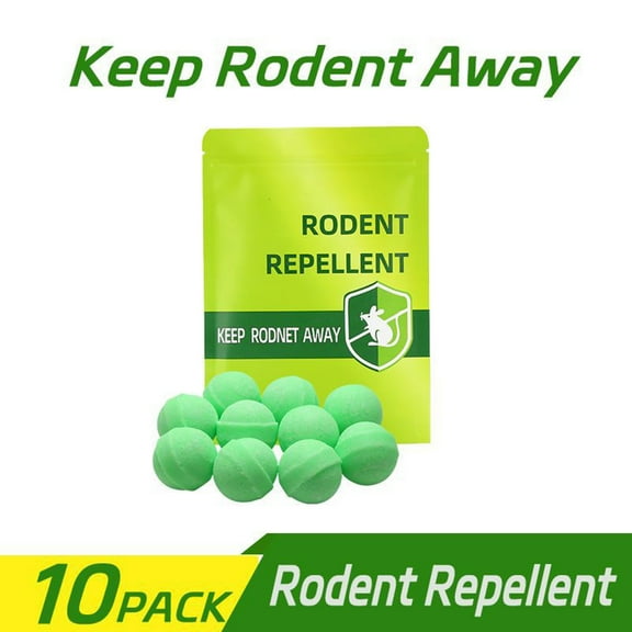 10Pc Powerful Rat Repellent Pills Natural Botanical Peppermint Oil Based No Harmful Chemicals For Garden Home Basement Garage 120 Sq Ft Coverage 30-90 Days Long Lasting