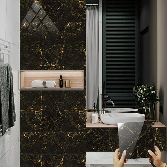 10Pc Retro Style Crystal Square Diy Self-Adhesive Waterproof Tile Stickers 10X10Cm,10X Ceramic Tile Stickers,1Set 10Pc 3D Crystal Tile Sticker Self Adhesive Diy Tile Wall Sticker