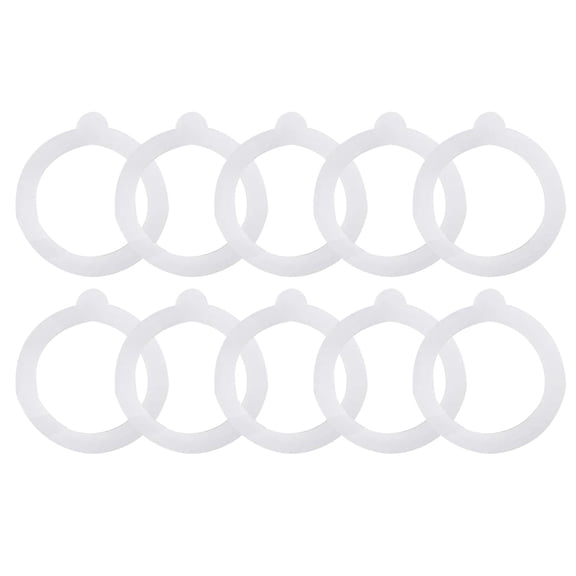 10Pc Rubber Seals for Glass Jars,3.7'' Silicone Seals Rings for Jars,Food-Grade Silicone Gaskets,Leak Proof Jar Seal Elastic Jar Rings Replacement,Gasket Seal for Most Jars and Bottles(White)