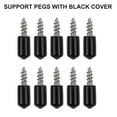 thumbnail image 1 of 10Pc Self-Tapping Screws Cabinet Bracket Laminate Support Glass Studs Pegs Support Pegs With White Cover, 1 of 1