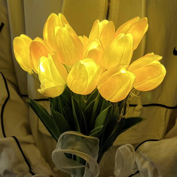 10Pc Twinkling Tree Tulips, Radiant Romantic Tulip Light, Flowers Decorative Mood Decorative Lamps