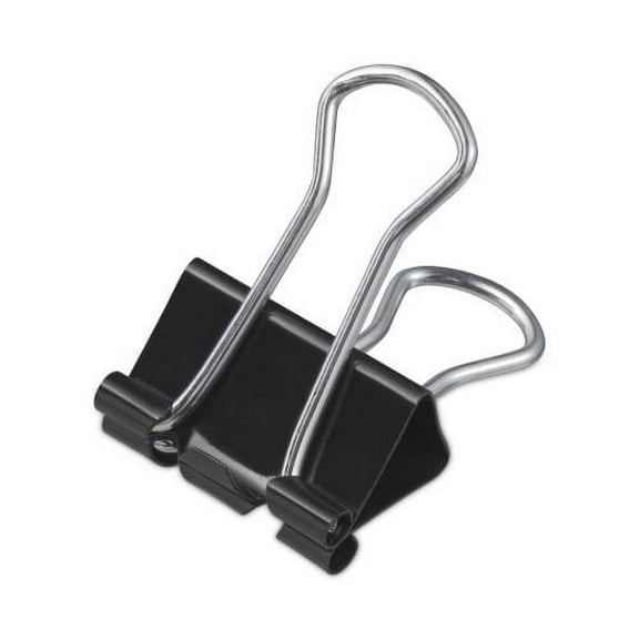 10Pc Universal Binder Clips, Small, Black/Silver, Dozen (10200)