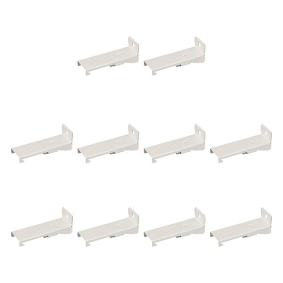 10Pc Wall Mount Curtain Rails Brackets Heavy Duty Metal Side Fixings Tool Quick Installation Design Curtain Track Holder